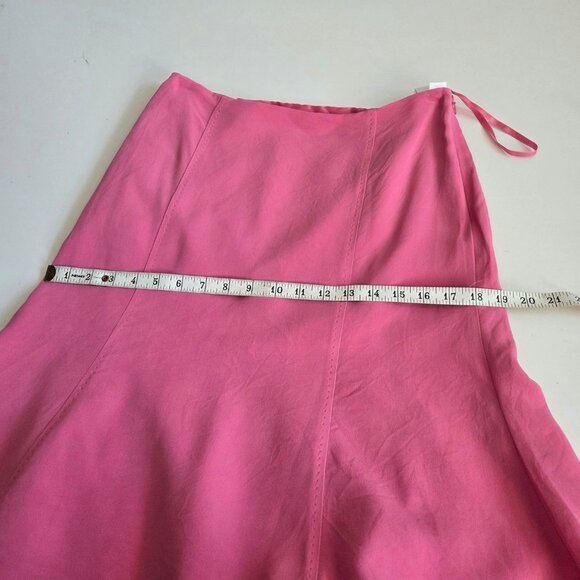 JONS NEW YORK SUIT 100% silk pink /fuchsia color skirt. - Picture 8 of 9